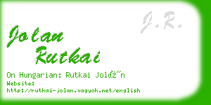 jolan rutkai business card